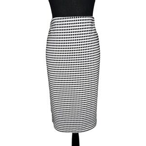 New York & Company 7th Avenue Skirt Women's Large Black & White Lined Midi